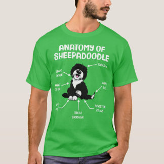 Funny Anatomy Of Sheepadle Graphic Funny Sheepadle T-Shirt