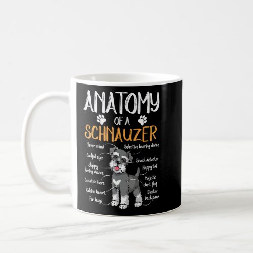 Funny Anatomy Schnauzer Dog  Coffee Mug