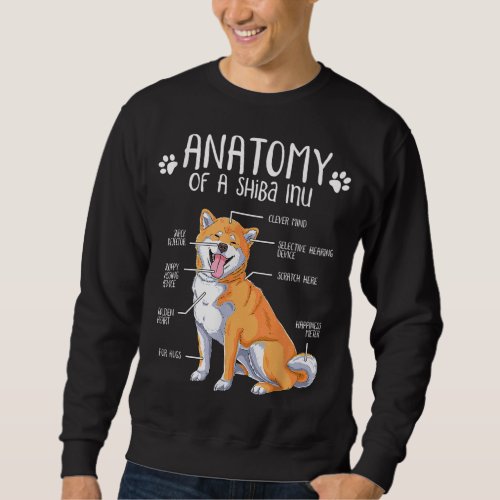 Funny Anatomy Shiba Inu Dog Lover Sweatshirt