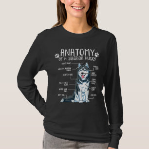 Funny Anatomy Siberian Husky Dog         T-Shirt