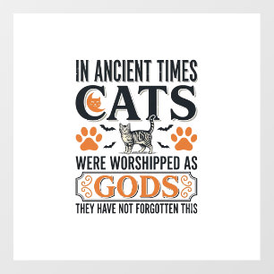 Funny Ancient Cats Worshipped As Gods Vintage Shir Floor Decals