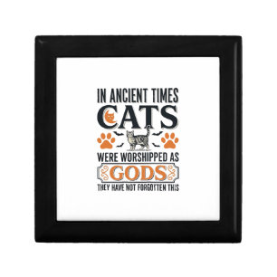 Funny Ancient Cats Worshipped As Gods Vintage Shir Gift Box