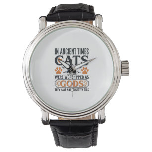Funny Ancient Cats Worshipped As Gods Vintage Shir Watch