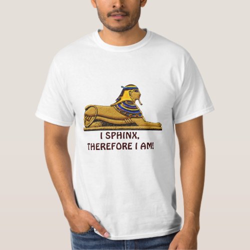 Funny Ancient Egyptian Sphinx Joke Design T_Shirt