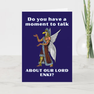 Funny Ancient UFO Annunaki Alien Card