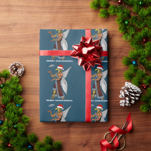 Funny Ancient UFO Annunaki Alien Christmas Wrapping Paper