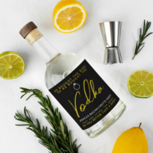 Funny and Chic Bachelorette Party Liquor Bottle La Liquor Bottle Label