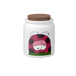 Funny and Chubby Ladybug Candy Jar