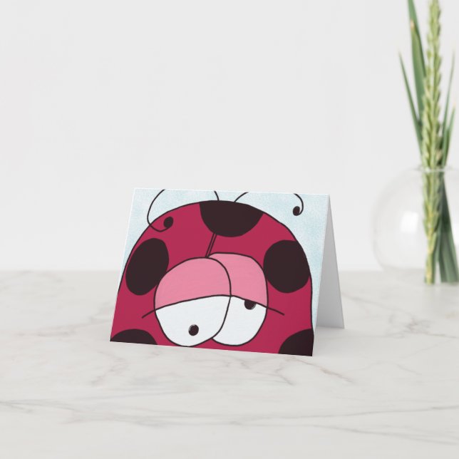 Funny and Chubby Ladybug Card (Front)