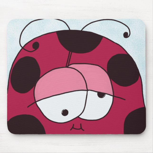 Funny and Chubby Ladybug Mouse Pad (Front)