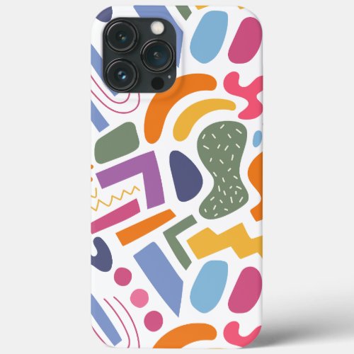 Funny and Colorful Abstract geometric Pattern iPhone 13 Pro Max Case