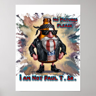Funny and Colorful Can of Beer on a Poster