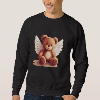 Funny and Cool Angel Teddy Bear for a Heavenly Vib Sweatshirt