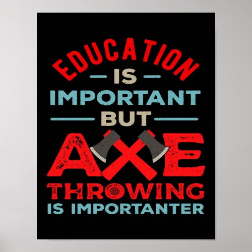 Funny and cool Axe Throwing Poster