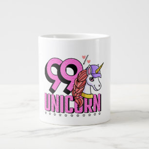 Funny and Cute animal with Hat 99 Percent Unicorn Giant Coffee Mug