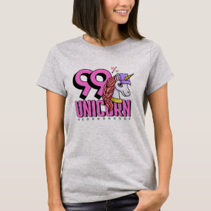 Funny and Cute animal with Hat 99 Percent Unicorn T-Shirt