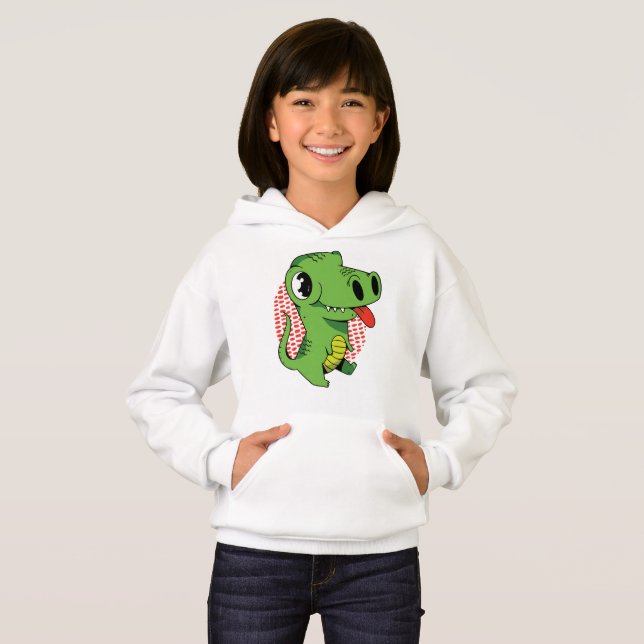Funny And Cute Baby Dinosaur Hoodie (Front Full)