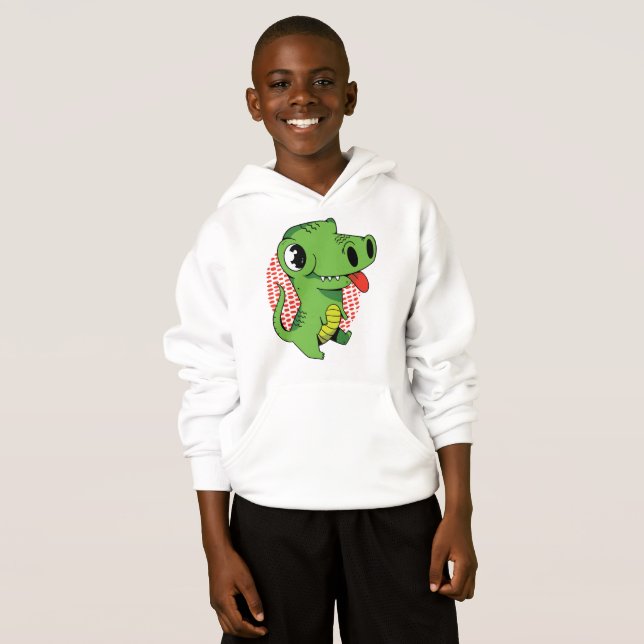 Funny And Cute Baby Dinosaur Hoodie (Front Full)
