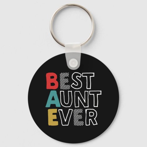 Funny and Cute Best Aunt Ever Cool Auntie Keychain