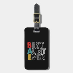 Funny and Cute Best Aunt Ever Cool Auntie Luggage Tag