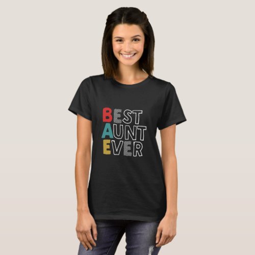 Funny and Cute Best Aunt Ever Cool Auntie T_Shirt