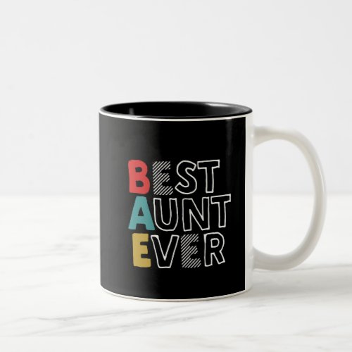 Funny and Cute Best Aunt Ever Cool Auntie Two_Tone Coffee Mug