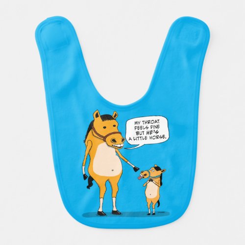 Funny and Cute Big Horse and Little Horse Baby Bib