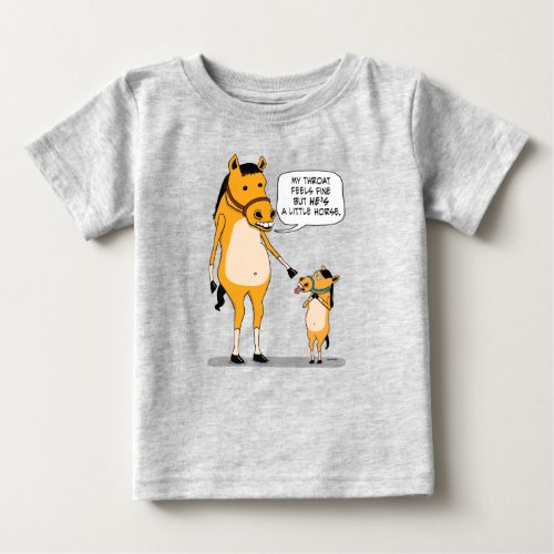 Funny and Cute Big Horse and Little Horse Baby T_Shirt