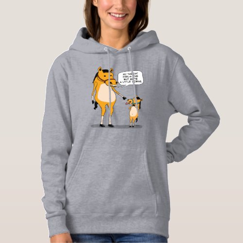 Funny and Cute Big Horse and Little Horse Hoodie