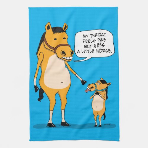 Funny and Cute Big Horse and Little Horse Kitchen Towel