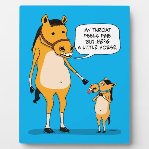 Funny and Cute Big Horse and Little Horse Plaque