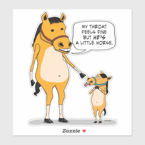 Funny and Cute Big Horse and Little Horse Sticker