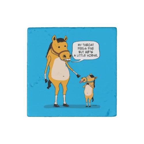 Funny and Cute Big Horse and Little Horse Stone Magnet