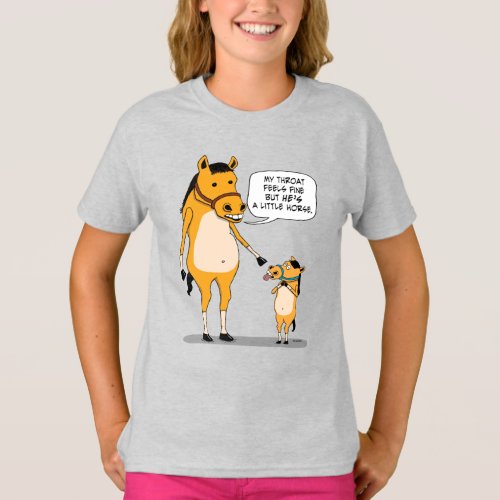 Funny and Cute Big Horse and Little Horse T_Shirt