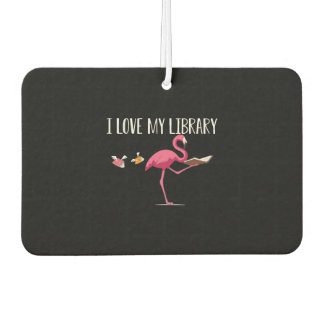 Funny And Cute Book Reading Flamingo Air Freshener