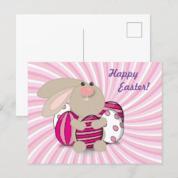 Funny and Cute bunny Easter Postcard | Zazzle
