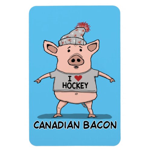 Funny and Cute Canadian Bacon Pig Magnet