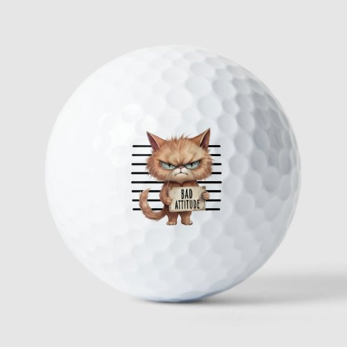 Funny and Cute Cat Mugshot Golf Balls