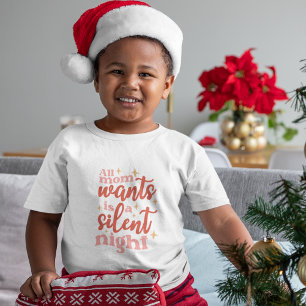 Funny and Cute Christmas Holiday Silent Night Toddler T-shirt