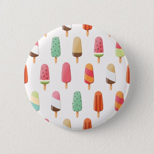 Funny and cute colored ice creams pattern pinback button