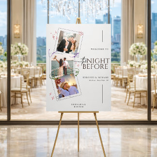 Funny and Cute Custom Photo Rehearsal Dinner Foam Board