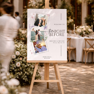 Funny and Cute Custom Photo Rehearsal Dinner Foam Board