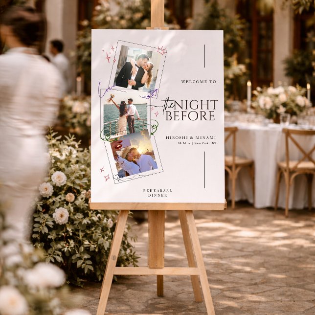 Funny and Cute Custom Photo Rehearsal Dinner Foam Board (Creator Uploaded)