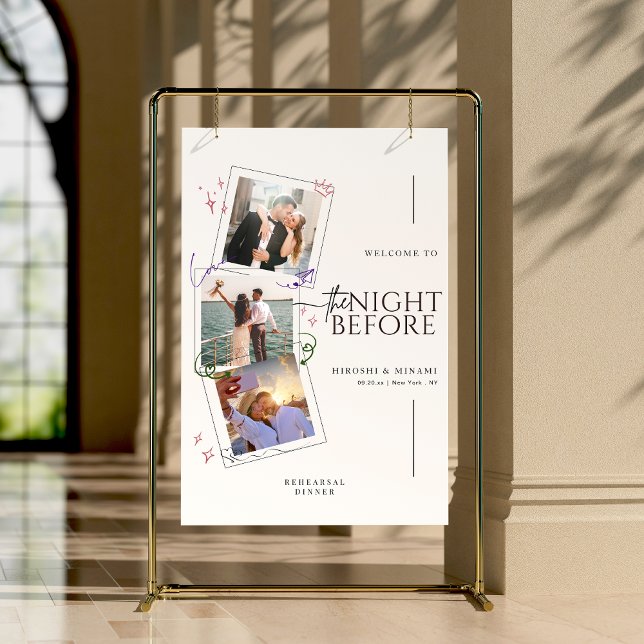 Funny and Cute Custom Photo Rehearsal Dinner Foam Board (Creator Uploaded)