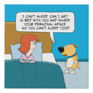 Funny and Cute Dog Wants to Invade Your Space Faux Canvas Print