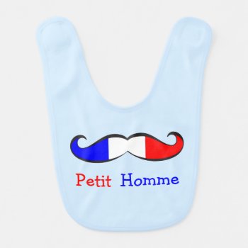 Funny And Cute French "little Man" Mustache Bib by judgeart at Zazzle