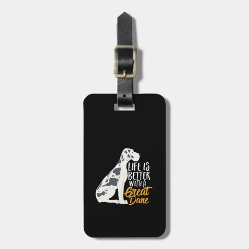 Funny and Cute Great Dane Dog Lover Luggage Tag