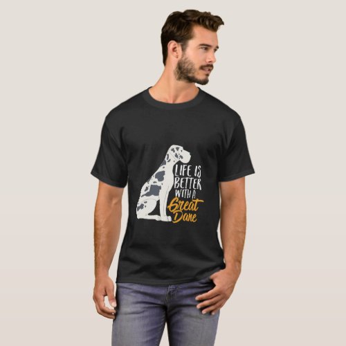 Funny and Cute Great Dane Dog Lover T_Shirt