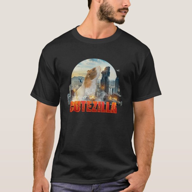 Funny and cute guinea pig is wild at Christmas  1 T-Shirt (Front)