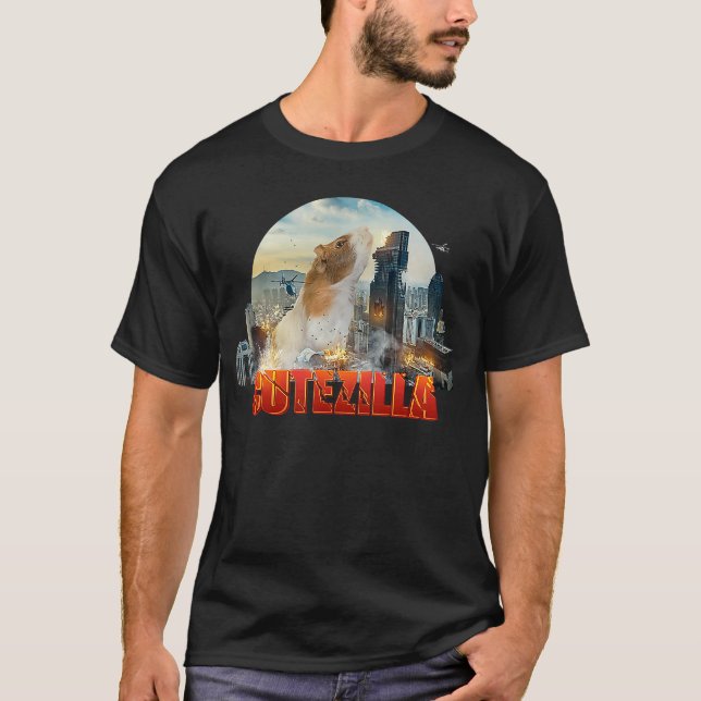 Funny and cute guinea pig is wild at Christmas  1 T-Shirt (Front)